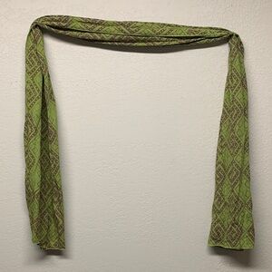 Noa Noa Green and Brown Geometric Scarf